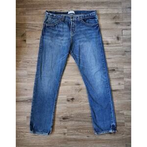 Vintage Francesco Smalto Men's Blue Wash Jeans Size 38 X 34 Designer Y2K Retro
